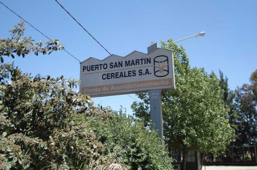 Llegada a Puerto San Martín Cereales s.a.
